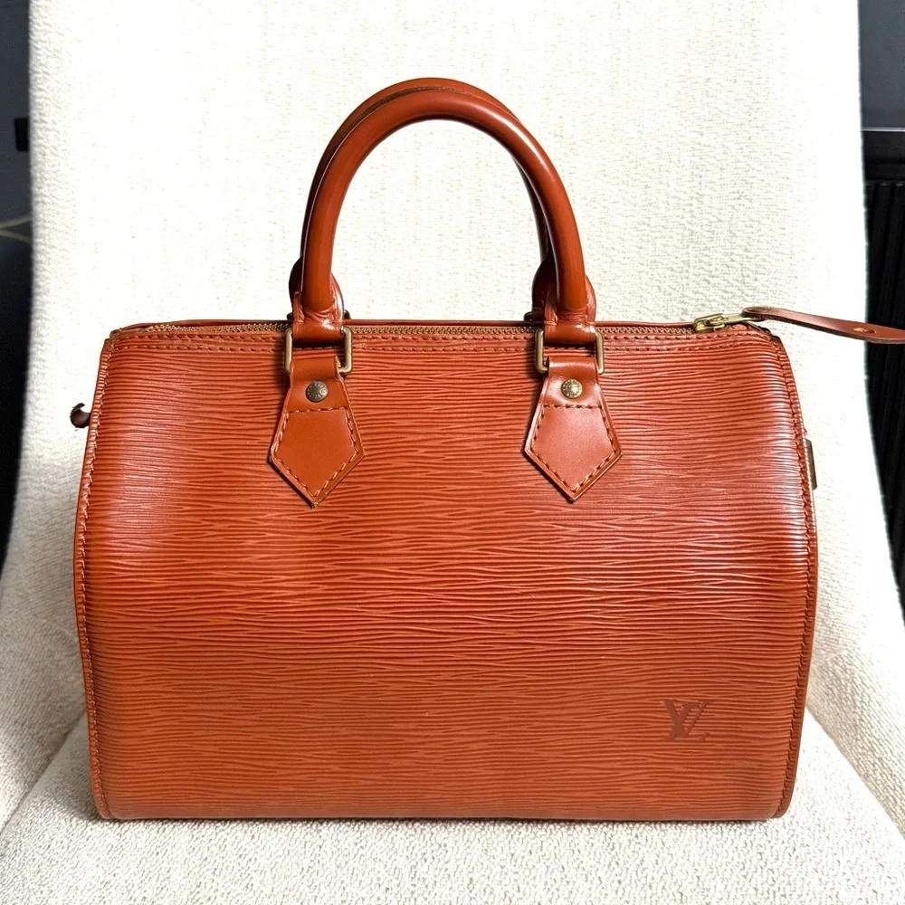 Authentic Louis Vuitton Kenya Speedy 25 bag brown Epi leather M43013